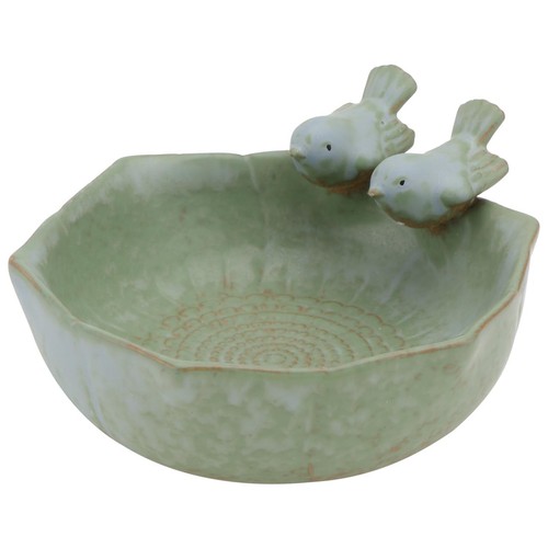 Ceramic bird feeder - bird, feeder,